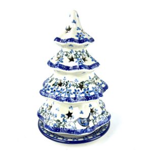 602 Bunzlau Kerstboom middel groot 20 cm 1932X - 602 (Bunzlau). 602 Bunzlau Kerstboom 20cm 1932X Sfeervol waxinelicht In de vorm van een kerstboom.