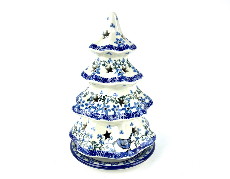 602 Bunzlau Kerstboom middel groot 20 cm 1932X - 602 (Bunzlau). 602 Bunzlau Kerstboom 20cm 1932X Sfeervol waxinelicht In de vorm van een kerstboom.