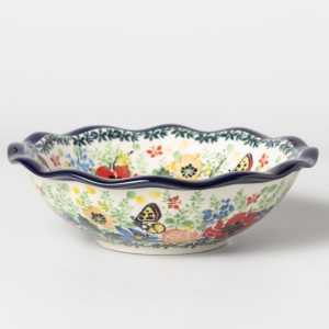 625 Bunzlau Serveerschaaltje gegolfde rand U3741 - 625 (Bunzlau). 625 Bunzlau Serveerschaaltje gegolfde rand U3741 Unikat 1e Qlty Lief