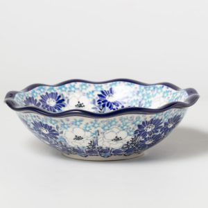 625 Bunzlau Serveerschaaltje gegolfde rand U4963 - 625 (Bunzlau). 625 Bunzlau Serveerschaaltje gegolfde rand U4963 Unikat 1e Qlty Lief