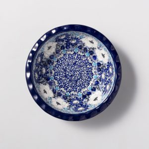 817 Bunzlau Serveerschaaltje geribbelde rand U4963 - 817 (Bunzlau). 817 Bunzlau Serveerschaaltje geribbelde rand U4963 Lief