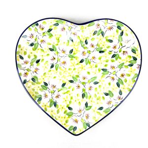 925 Bunzlau Serveerschaal Decor U4901 - 925 (Bunzlau). 925 Bunzlau ovale Serveerschaal Decor U4901 Ø 22/23 cm Hartvormige schaal om koekjes hapjes op te serveren.