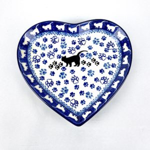 959 Bunzlau Serveerschaal 1771X - 959 (Bunzlau). 959 Bunzlau ovale Serveerschaal 1771X eerste qlty Ø 18/17 cm Hartvormige schaal om koekjes