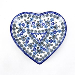 959 Bunzlau Serveerschaal 1985X - 959 (Bunzlau). 959 Bunzlau ovale Serveerschaal 1985X eerste qlty Ø 18/17 cm Hartvormige schaal om koekjes