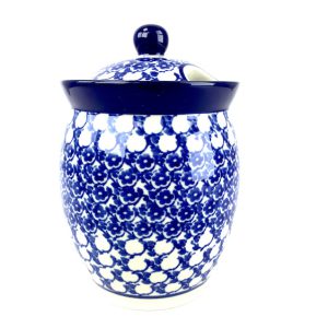 962 Bunzlau Voorraadpot 1802X - 962 (Bunzlau). 962 Bunzlau Voorraadpot 1802X Met opening voor een lepel Jampot