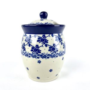 962 Bunzlau Voorraadpot 2606X - 962 (Bunzlau). 962 Bunzlau Voorraadpot 2606X Met opening voor een lepel Jampot