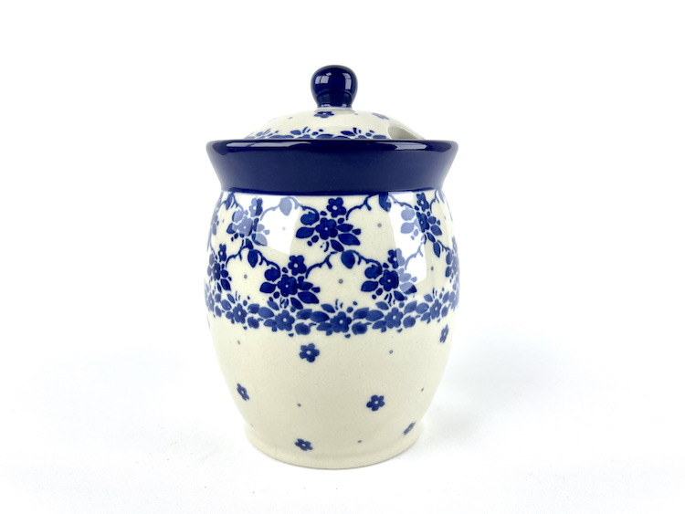 962 Bunzlau Voorraadpot 2606X - 962 (Bunzlau). 962 Bunzlau Voorraadpot 2606X Met opening voor een lepel Jampot