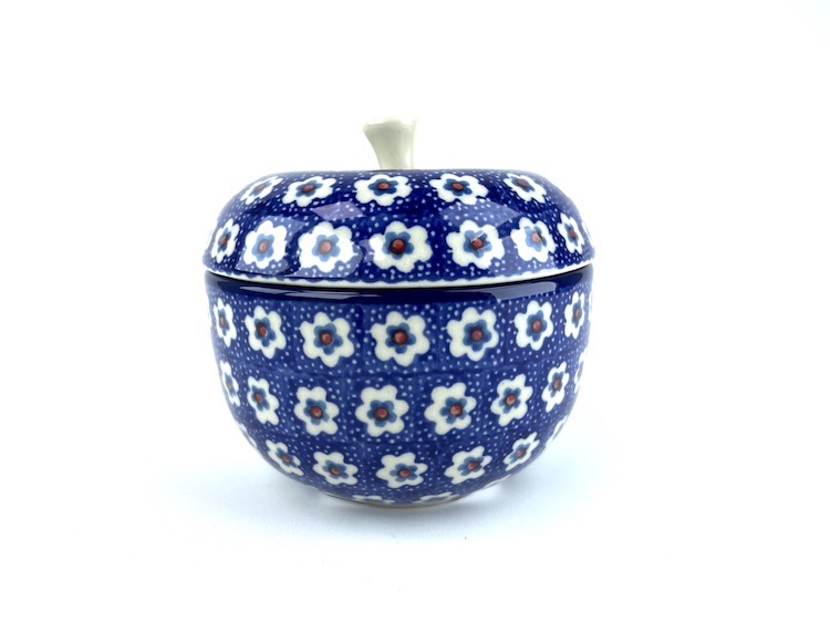 A38 Bunzlau Appelpot klein 1175X - A38 (Bunzlau). A38 Bunzlau Appelpot klein 1175X Potje voor een gepofte kleine appel Of als snoeppot