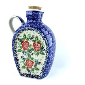 B87 Bunzlau Olieflesje 1553 - B87 (Bunzlau). B87 Bunzlau Olieflesje 1553 Handig voor de olie / vinaigrette Staat zo mooi op tafel.