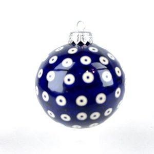 BA Bunzlau Kerstbal 70AX Blue Eyes - BA (Bunzlau). BA Bunzlau Kerstbal 70AX Blue Eyes Mooie decoratieve Bunzlau kerstbal Fabriek: Andy.