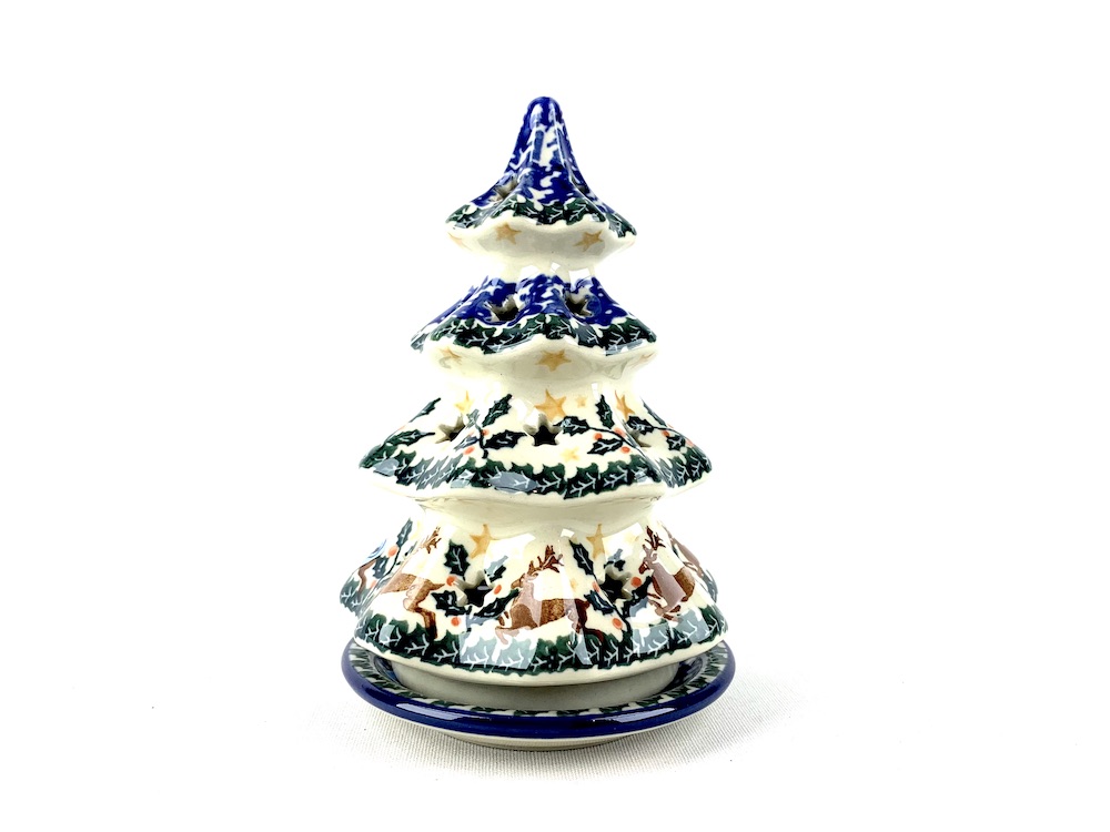 Bunzlau Kerstboom 15 cm 1485X - 512 (Bunzlau). Bunzlau Kerstboom 15cm 1485X 512 Sfeervol kerst waxinelicht.