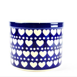 Bunzlau Kruidenpot/ Lepelpot Blue Valentine 375EX - D52 (Bunzlau). Bunzlau Kruidenpot/ Lepelpot Blue Valentine 375EX D52 Nieuw model