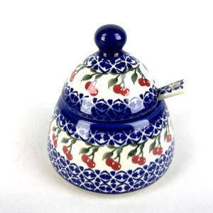 Bunzlau Suikerpot Middel Groot - suikerpot (Bunzlau). Bunzlau Suikerpot Middel Groot Unikat; 1e Qlty Suikerpot met suiker lepel Fabriek: Andy.