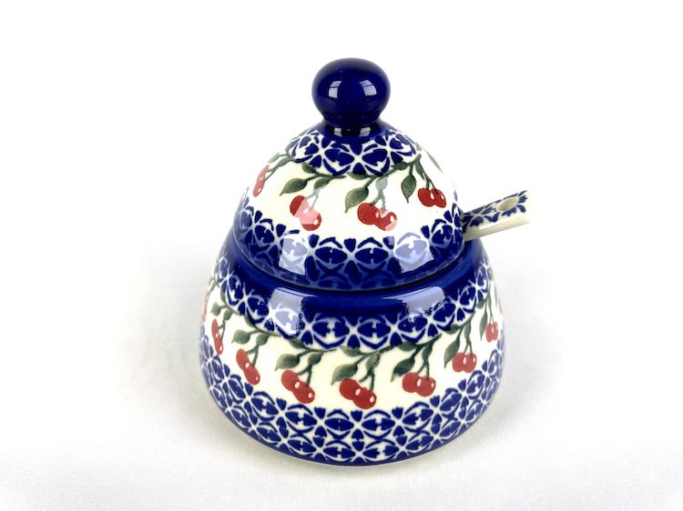 Bunzlau Suikerpot Middel Groot - suikerpot (Bunzlau). Bunzlau Suikerpot Middel Groot Unikat; 1e Qlty Suikerpot met suiker lepel Fabriek: Andy.