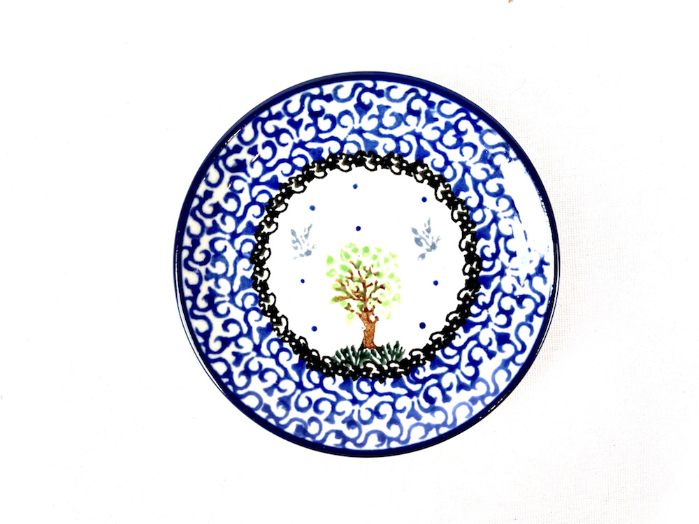 Bunzlau Theetipje 1744X - 262 (Bunzlau). Bunzlau Theetipje 1744X tea bag dish 262 Ronde schotel