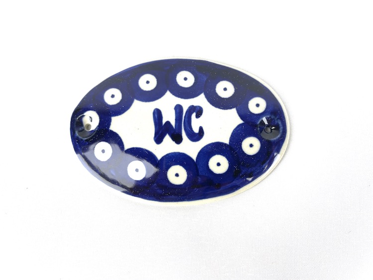 Bunzlau WC bordje XXX - WC (Bunzlau). Bunzlau WC bordje XXX Fabriek: Andy.