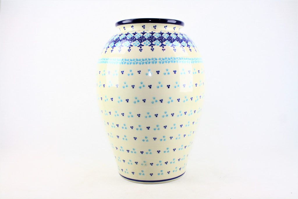 Bunzlau grote vaas  1087X Santorini - 012 (Bunzlau). Bunzlau grote vaas&nbsp; 1087X Santorini 012 Prachtige zeer grote bloemenvaas diameter hals 13 cm.