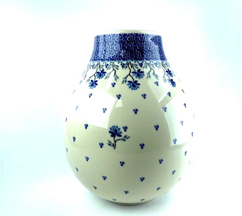 Bunzlau middel grote vaas 2524 - F14 (Bunzlau). Bunzlau middel grote vaas 2524 Prachtige middel grote bloemenvaas diameter hals 9