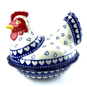 D43 Bunzlau Kip - Dekschaal 375EX - D43 (Bunzlau). D43 Bunzlau Kip - Dekschaal 375EX Ovenschaal Prachtige dekschaal