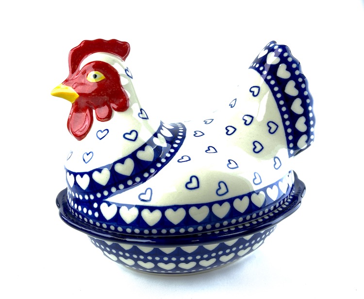 D43 Bunzlau Kip - Dekschaal 375EX - D43 (Bunzlau). D43 Bunzlau Kip - Dekschaal 375EX Ovenschaal Prachtige dekschaal