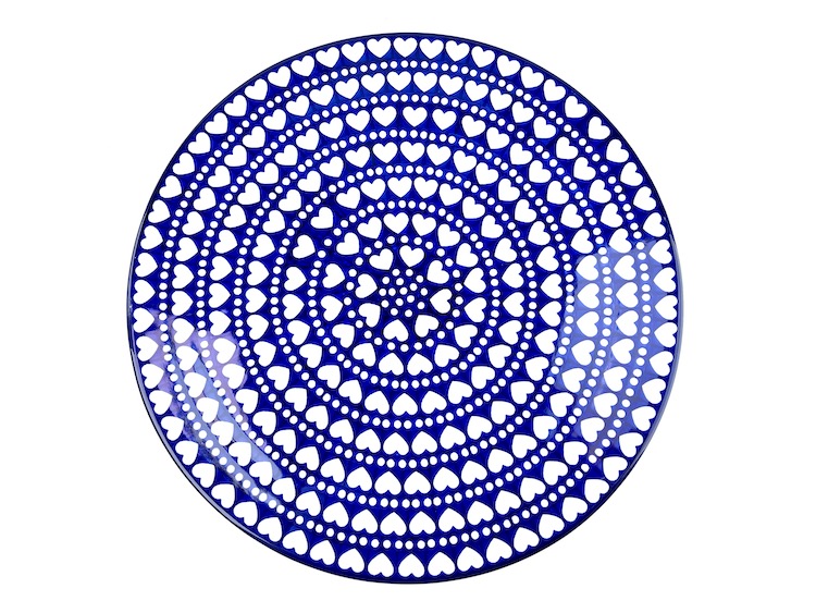 D53 Bunzlau Pizzabord 375EX Blue Valentine 33 cm - D53 (Bunzlau). D53 Bunzlau Pizzabord 375EX Blue Valentine 33 cm Serving platter Te gebruiken als pizza bord