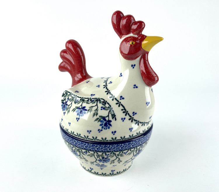 D61 Bunzlau Haantje bewaarschaaltje 2415X - D61 (Bunzlau).  D61 Bunzlau Haantje bewaarschaaltje 2415X Bewaar - snoepjes - koekjes schaaltje Handig bewaarschaaltje o.