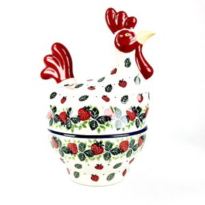 D61 Bunzlau Haantje bewaarschaaltje 2709X - D61 (Bunzlau).  D61 Bunzlau Haantje bewaarschaaltje 2709X Bewaar - snoepjes - koekjes schaaltje Handig bewaarschaaltje o.