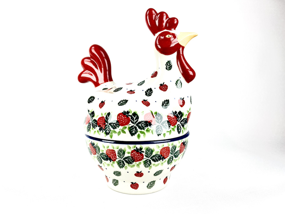 D61 Bunzlau Haantje bewaarschaaltje 2709X - D61 (Bunzlau).  D61 Bunzlau Haantje bewaarschaaltje 2709X Bewaar - snoepjes - koekjes schaaltje Handig bewaarschaaltje o.