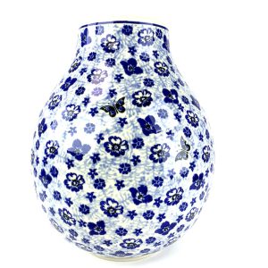 F14 Bunzlau middel grote vaas 1441X - F14 (Bunzlau). Bunzlau middel grote vaas 1444X 1e Qlty Prachtige zeer middel grote bloemenvaas diameter hals 9