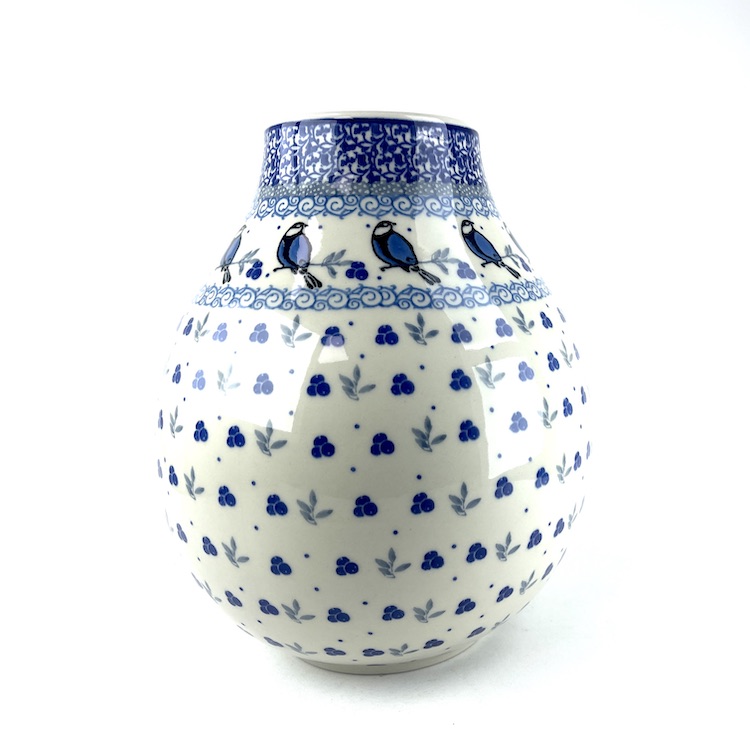 Bunzlau middel grote vaas  F14 2681X - F14 (Bunzlau). Bunzlau middel grote vaas F14 2681X Prachtige middel grote bloemenvaas diameter hals 9