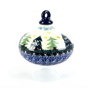 Hanger 9 Bunzlau Kerstbal plat - hanger 9 (Bunzlau). Hanger 9 Bunzlau Kerstbal plat Leuk voor in de boom Kerstdecoratie Fabriek: Manufactura.