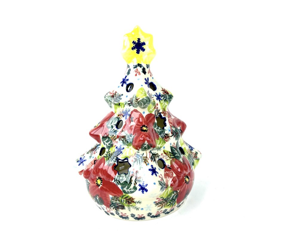 KB 10  Bunzlau Kerstboom  - KB 10 (Bunzlau). KB 10 Bunzlau Kerstboom  Hier kan een waxinelichtje in of lichtsnoertje Fabriek: Vena.