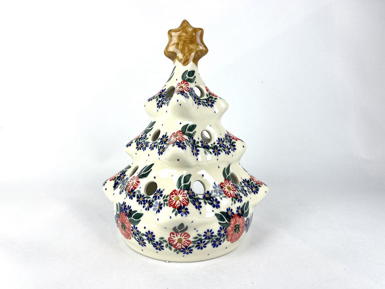 KB 9 Bunzlau Kerstboom X - KB 9 (Bunzlau). KB 9 Bunzlau Kerstboom X Unikat: 1e Qlty Hier kan een waxinelichtje in.