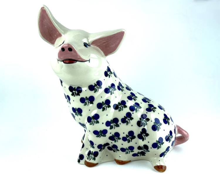 SPA Bunzlau Spaarvarken M - SPA (Bunzlau). SPA Bunzlau Spaarvarken M Super mooi Knorretje Hoogte: 22 cm Atelier: Milena.