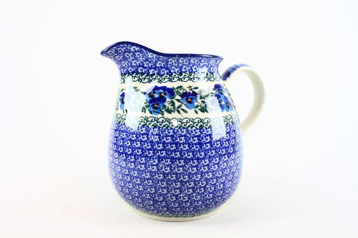 Bunzlau Bolle Kan 2273X - 077 (Bunzlau). Bunzlau Bolle Kan 2273X 077 Middelgroot  formaat bolle kan Water/ sap kan staat ook decoratief met een bos bloemen erin inhoud: 1