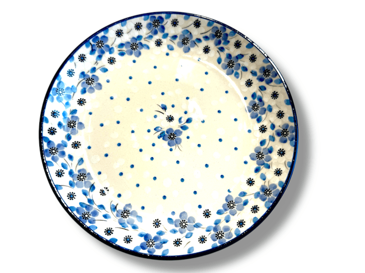 086 Bunzlau Ontbijtbordje 2328X Blue White Love  - 086 (Bunzlau). 086 Bunzlau Ontbijtbordje Blue White Love 2328X 086 86 Handgemaakt mooi Pools aardewerk Kan in de afwasmachine- oven en magnetron.