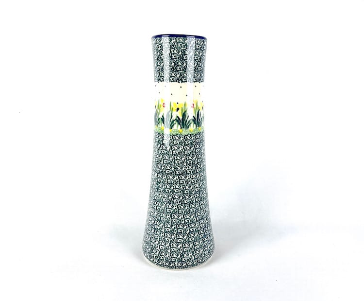 199 Bunzlau smal hoog vaasje 2122X - 199 (Bunzlau). 199 Bunzlau smal hoog vaasje 2122X Leuk hoog vaasje voor een bosje bloemen.