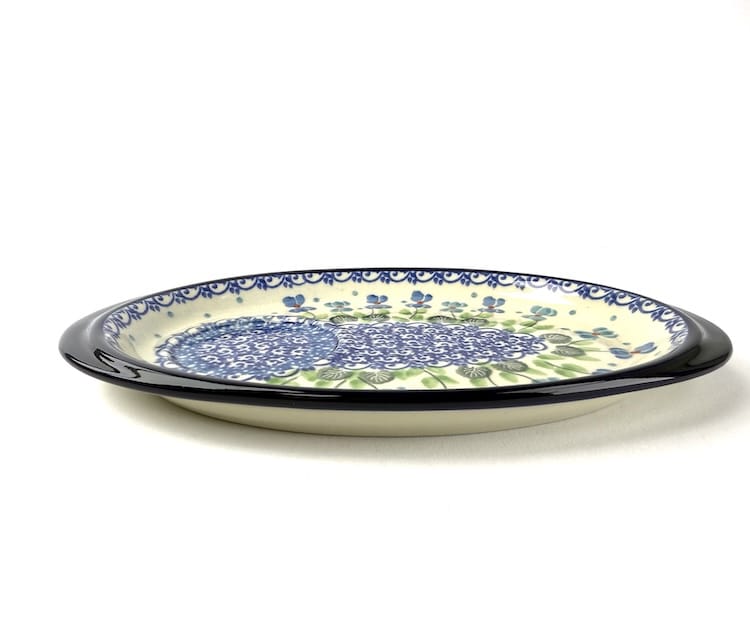 469 Bunzlau Serveer Schaaltje 2668X - 469 (Bunzlau). 469 Bunzlau Serveer Schaaltje 2668X Onderbordje voor een roomstel of voor een mok met een koekje  met een ronde uitsparing in de schotel.