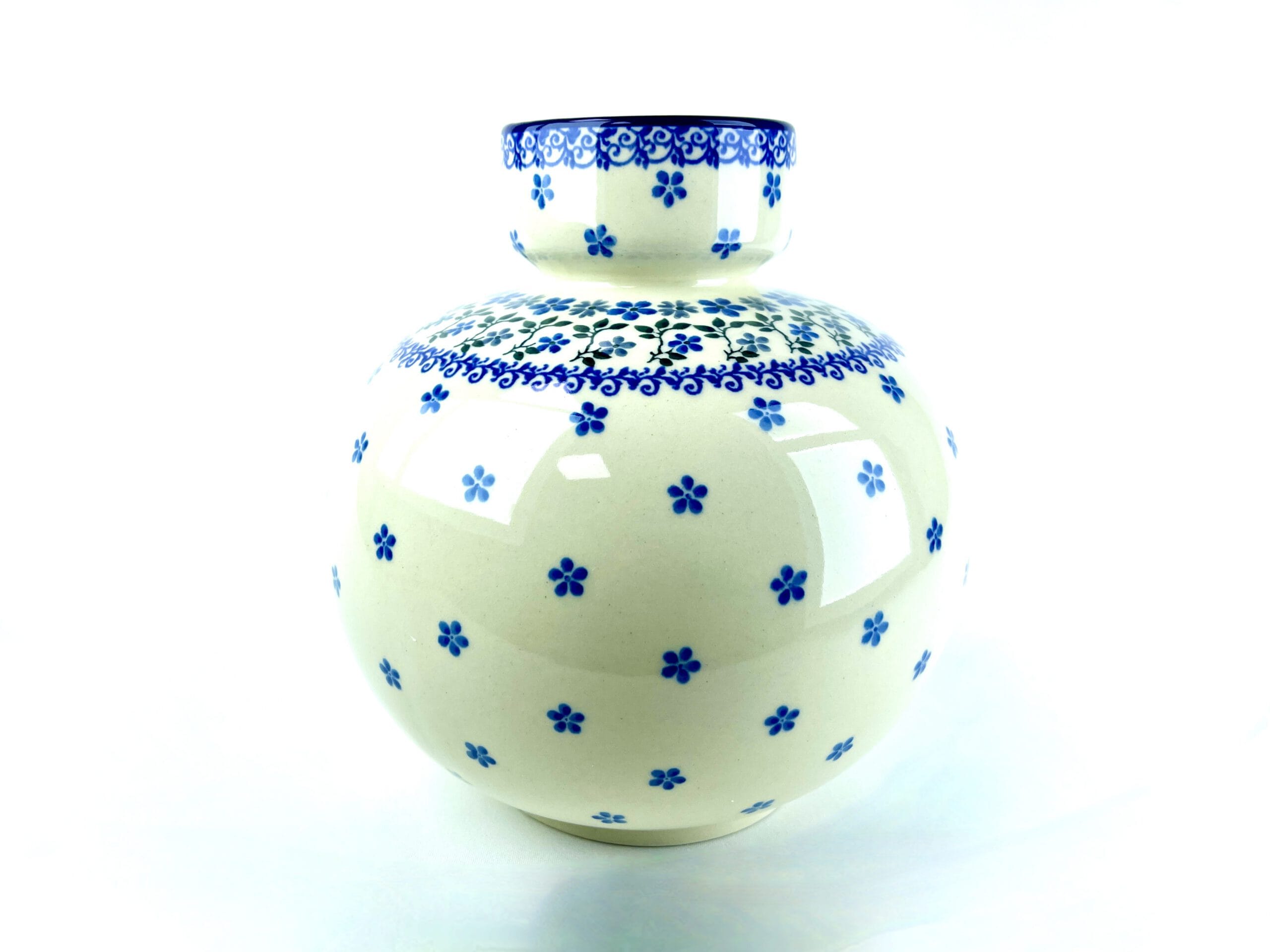 028 Bunzlau vaas 2725X - 028 (Bunzlau). 028 Bunzlau vaas 2725X prachtige &nbsp;bloemenvaas diameter hals 7 cm.
