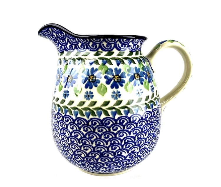077 Bunzlau Bolle Kan 1426X - 077 (Bunzlau). 077 Bunzlau Bolle Kan 1426X Middelgroot  formaat bolle kan Water/ sap kan staat ook decoratief met een bos bloemen erin inhoud: 1