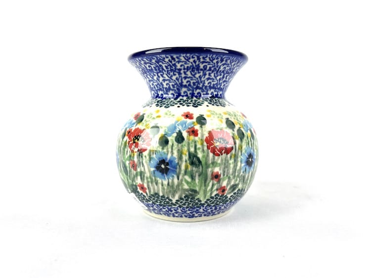 098 Bunzlau klein vaasje U4921 - 098 (Bunzlau). 098 Bunzlau klein vaasje U4921 1e Qlty Voor een klein boeketje bloemen Unikat.