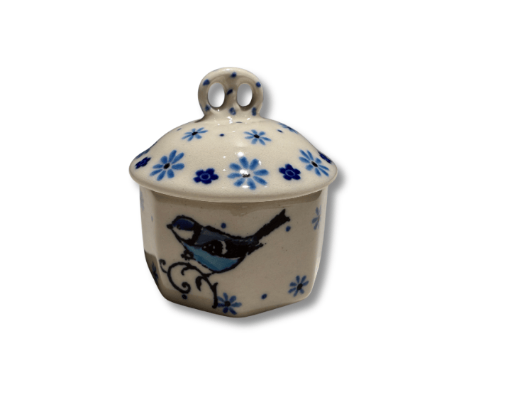 110 Bunzlau Bewaardoosje/potje 2529 - 110 (Bunzlau). 110 Bunzlau Bewaardoosje/ potje 2529 Leuk klein bewaardoosje voor bv je oorbellen