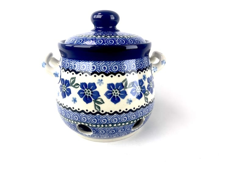 179 Bunzlau knoflook / Uienpot 1083X - 179 (Bunzlau). 179 Bunzlau knoflook / Uienpot 1083X Kleiner model voor knoflookbollen of sjalotjes.