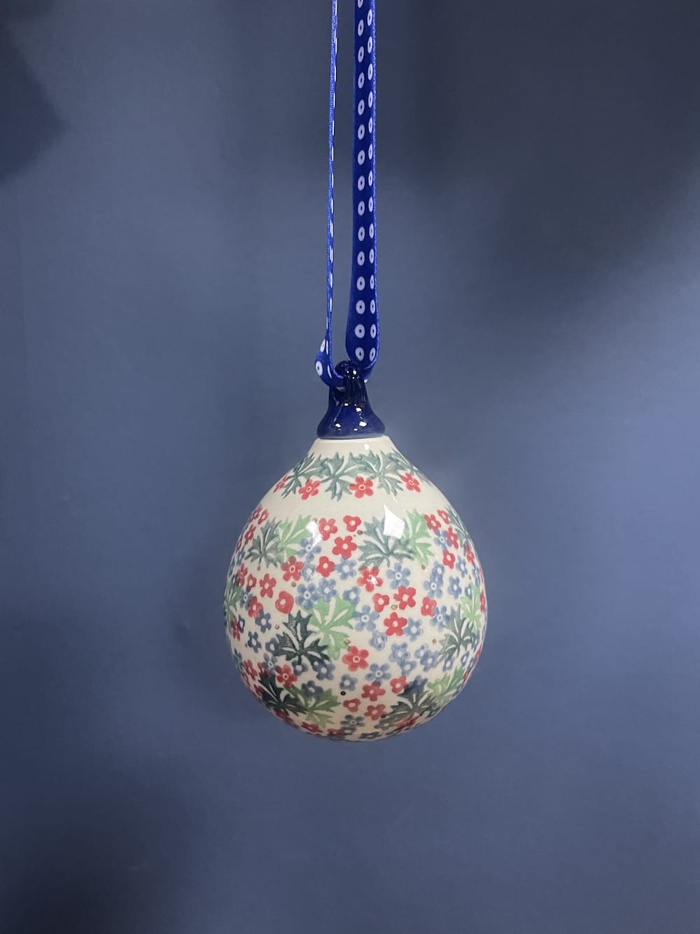 185 Bunzlau Kerstbal Druppel vorm 2419 - 185 (Bunzlau). 185  Bunzlau Kerstbal Druppel vorm 2419 Leuk voor in de boom Kerstdecoratie Fabriek: CA.