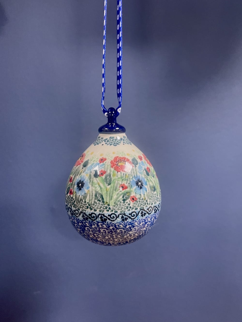 185  Bunzlau Kerstbal druppel vorm U4921 - 185 (Bunzlau). 185  Bunzlau Kerstbal druppel vorm U4921 Unikat: 1ste Qlty Prachtig  voor in de boom Kerstdecoratie Fabriek: CA.