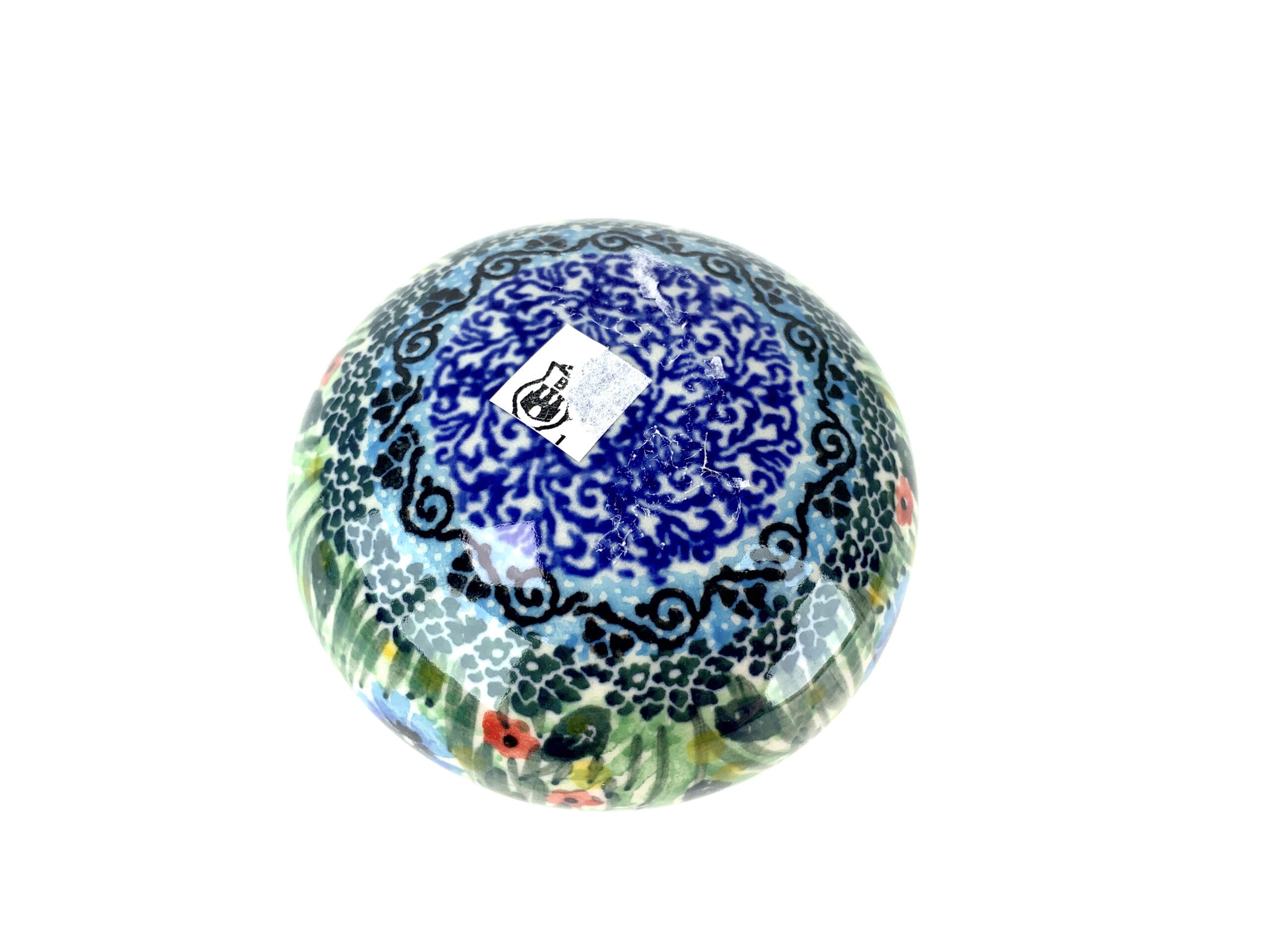 188 Bunzlau Kerstbal rond plat U4921 - Afbeelding 2