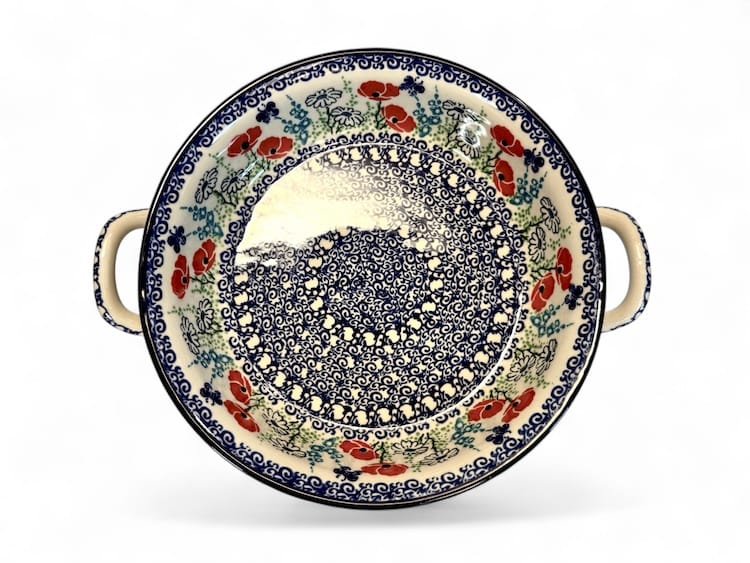 419 Bunzlau Ronde Schaal 2901X Ø 21 cm - 419 (Bunzlau). 419 Bunzlau Ronde Schaal 2901X Ø 21 cm Inhoud; 1 Liter Kleine ronde schaal met open handvaten