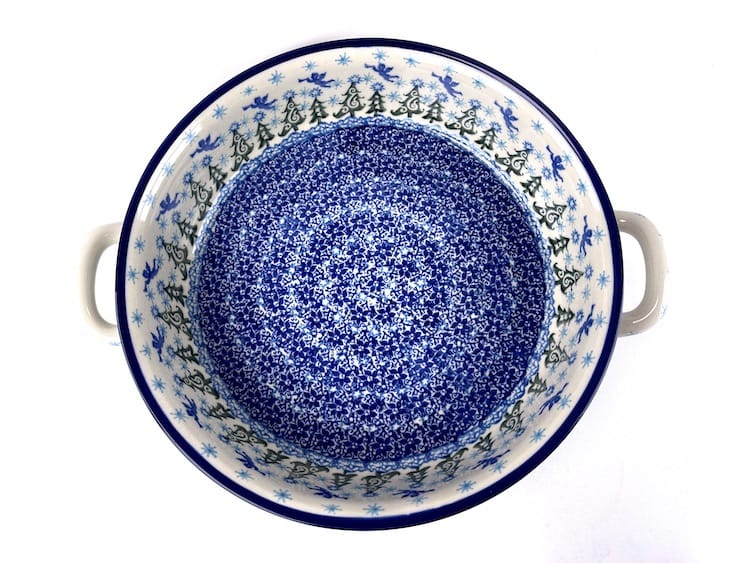 420 Bunzlau Ronde schaal met open handvaten 1675X  - 420 (Bunzlau). 420 Bunzlau Ronde schaal met open handvaten 1675X  Groot formaat ovenschaal