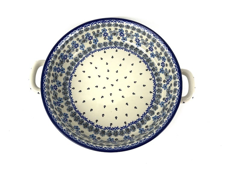 420 Bunzlau Ronde schaal met open handvaten 1985X  - 420 (Bunzlau). 420 Bunzlau Ronde schaal met open handvaten 1985X&nbsp; Groot formaat ovenschaal