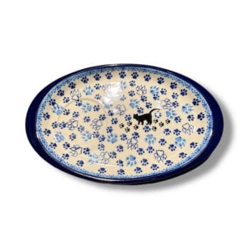 469 Bunzlau Serveer Schaaltje 1771X - 469 (Bunzlau). 469 Bunzlau Serveer Schaaltje 1771X Onderbordje voor een roomstel of voor een mok met een koekje&nbsp; met een ronde uitsparing in de schotel.